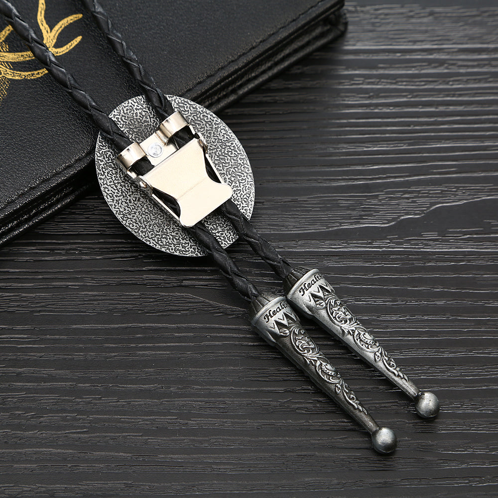 HLYMPONY Bolo ties for Men Western Cowboy Black agate Bolo tie
