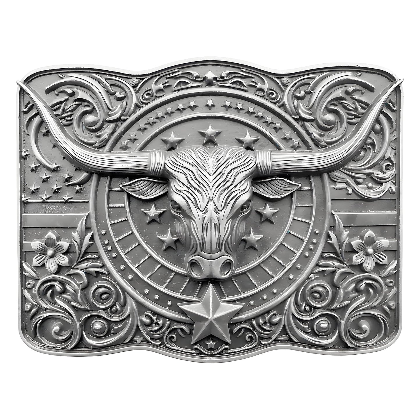 GRAERRY Cowboy Belt Buckle for Men Women Texas Longhorn bull American Flag Western Belt Buckles Gift for Dad Cowgirl Halloween