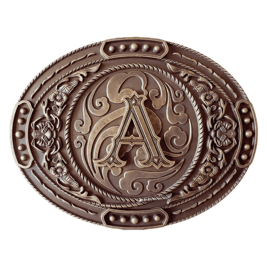 GRAERRY Western Belt Buckle for Men Women Initial Letters ABCDJMR to Z Cowboy Belt Buckle Gift for Dad Cowgirl Halloween