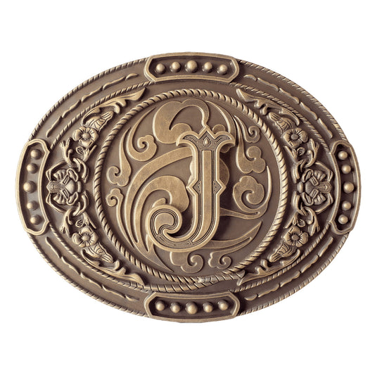 GRAERRY Western Belt Buckle for Men Women Initial Letters ABCDJMR to Z Cowboy Belt Buckle Gift for Dad Cowgirl Halloween